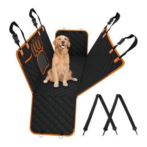 Dog Car Seat Cover Backseat Non-Slip and Waterproof Material Upgrade with View Window Universal Car Trunk Protection 137X147cm Black, (1/5)