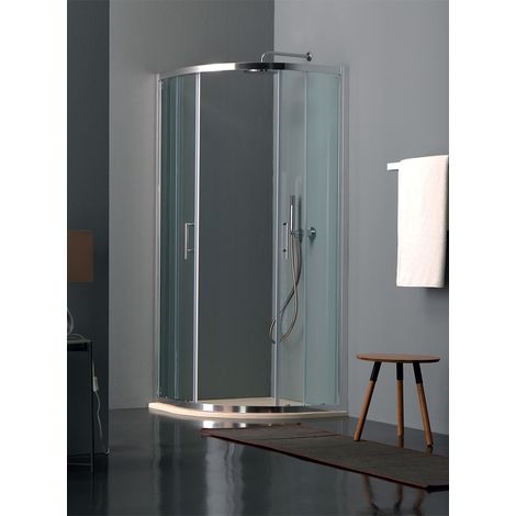 Box doccia ECO in cristallo 6 mm trasparente semicircolare cm
