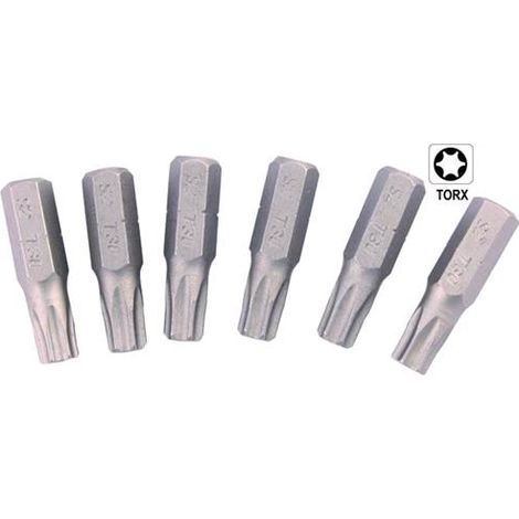 Inserti per Avvitatori Vigor Torx-Ti Pieni Pz.6 Tx-40X25Mm