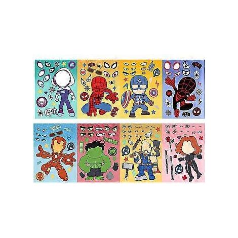 24-teiliges DIY-Superhelden-Sticker-Set zum Schminken, lustige Aufkleber, Bastelset für Kinder, Spielzeug für Partydekoration, Geschenkidee - NMAOV