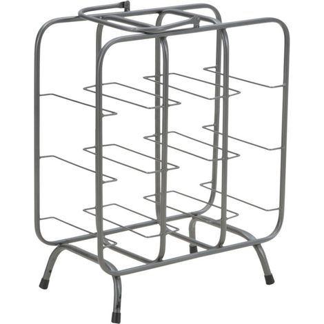 Portabottiglie in metallo nero, 40x23x47,5 cm – Rack Quadrato (1/5)