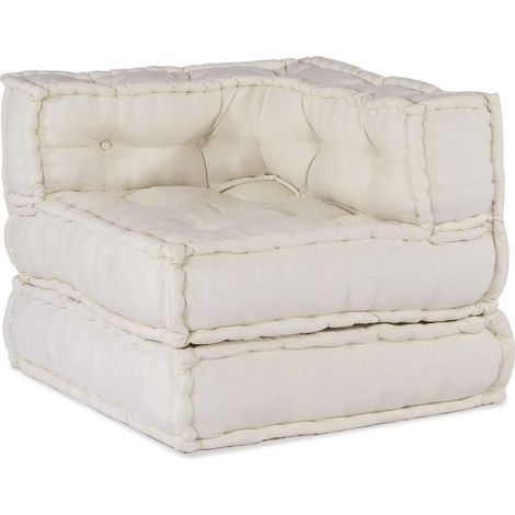 Sofá modular crema 70x70x54 tela vidaXL