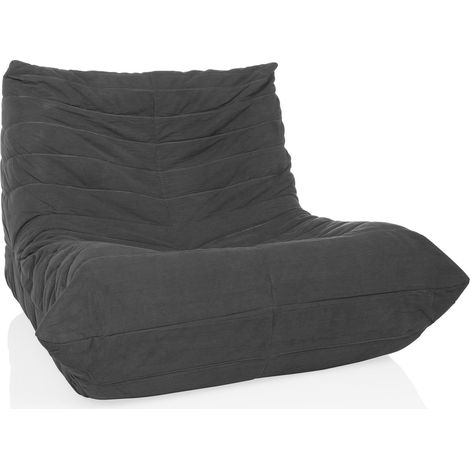 Sitzsack / Bodensofa Sitzolo Cord Stoff grau hjh LIVING (1/5)