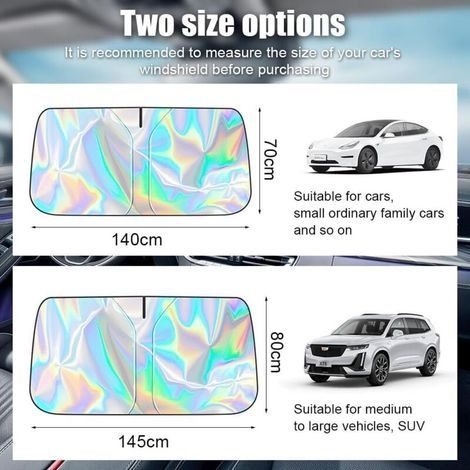140 x 70 cm Auto-Windschutzscheiben-Sonnenschutz, faltbarer Windschutzscheiben-Sonnenschutz, Innenraum-Sonnenschutz für die vordere Auto-Windschutzscheibe, UV-beständiger Auto-Sonnenschutzschirm für d (1/4)
