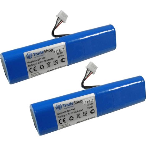2x Trade-Shop Ni-MH Akku 7,2V 3600mAh kompatibel mit Fluke Scopemeter 190M 192 192B 196 196B 196C 199 199B 199C 215 215C 215C-S 225 225C 225C-S BP190