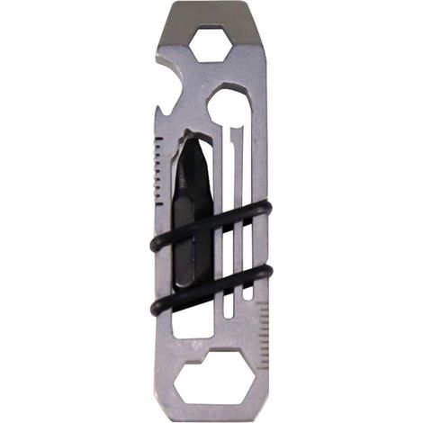 6 en 1 Outil multifonction en acier inoxydable, Ouvre-boîte multifonction, En acier inoxydable, Clé Allen, Équipement EDC, Pour voyage, alpinisme, camping, randonnée
