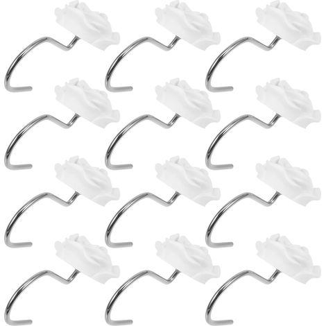 SECFOU Lot en résine blanc pour tringles rideaux douche