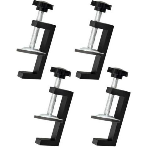 4-teiliges Klemmen-Set, Spannbereich 10-57 mm, verstellbare G-Klemme, Befestigungsklammer für Holzbearbeitung, Tischklemmen-Zubehör, geeignet zum Befestigen von Holz und Tischen (1/5)