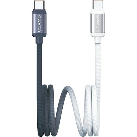 Cavo USB-C/USB-C Usams Bicolor Series SJ756 PD 60W da 1,2 m, bianco e nero. (1/5)