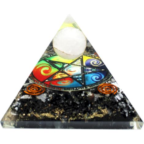 Pyramide d'Orgonite - Pentagone de Minuit - 70mm- Vendu par 1