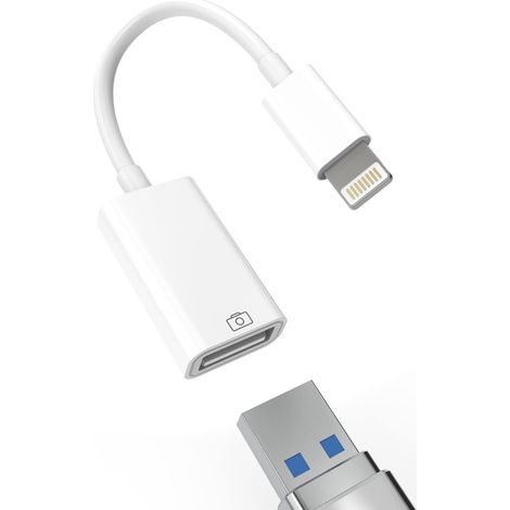 Lightning Male To USB Female Adapter OTG Data Synchronization Line Compatible With Iphone13 11 12Pro Max Mini XR X XS 8 7 SE Plus (1/5)