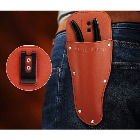 2 Pcs Gaines à Sécateurs,WideSmart Cisaille Holster Étui de Protection pour Sécateur de Jardin Étui de Sécateurs en Cuir PU Porte-Outil Accessoire de Ceinture Multifonctionnel