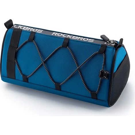 Borsa da manubrio per bicicletta 2 in 1 con tracolla, 1,5 litri, blu