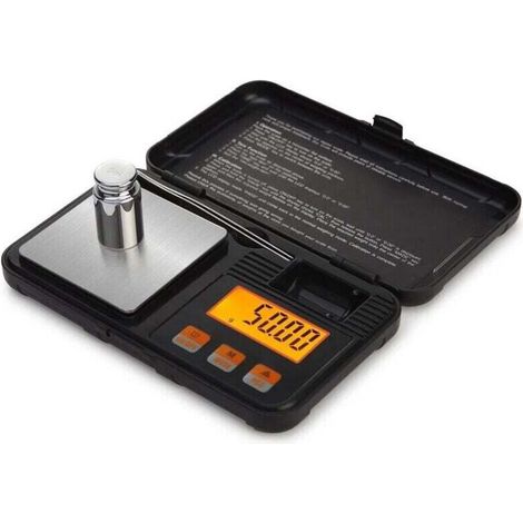 [NEVER USED] Kitchen scale, 50 g/0.001 g digital pocket scale, 0.001 g precision food scale, with 50 g weight calibration, tweezers, tare function, backlit LCD