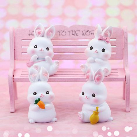 dcoration De Voiture De Lapin Rose Mignon, Accessoires De Voiture En Rsine De Dessin Anim Dcoration De Jouet Dcoration De Tableau De Bord Dcoratio (1/5)