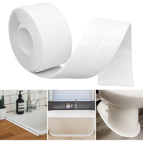 Rodapié flexible autoadhesivo de 38 mm x 5 m – PVC resistente al desgaste – Fácil instalación para cocinas y baños – Protección contra la humedad (1/5)