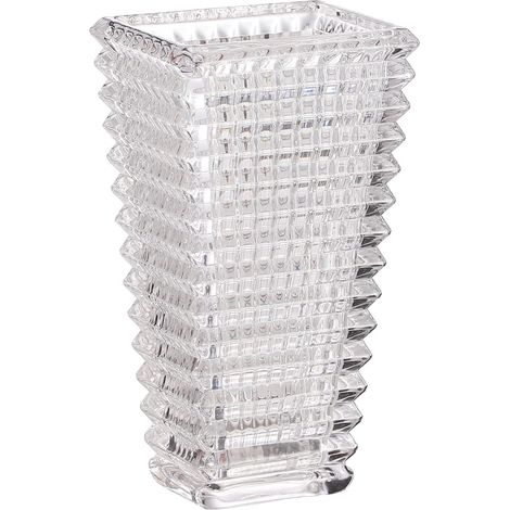 Vase en Cristal pour Fleurs, Vase en Verre Transparent, Moderne, pour Salon, Chambre, Cuisine, Table à Manger, cheminée, Mariage, Grande Taille, 23 cm (1/5)