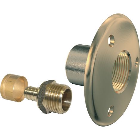 Wanddurchführung D.12 Innengewinde 15x21 Messing blank