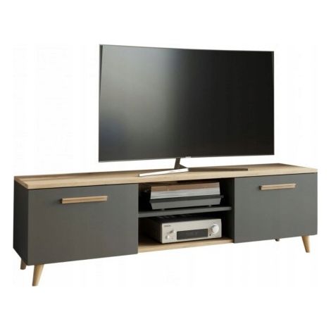 Mobile TV in stile scandinavo Bergen 120 cm ANTRACITE (1/3)