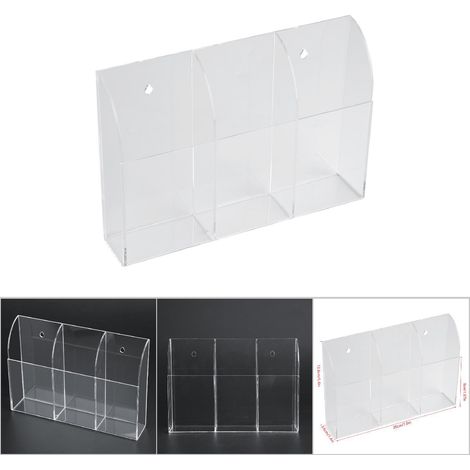 Acryl-Halterung für Klimaanlagen-Fernbedienung, Aufbewahrungsbox, Wandmontage, 3er-Pack (1/5)