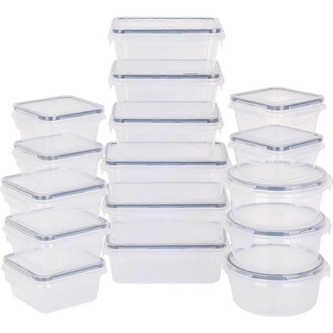 Set mit 16 Vorratsdosen und 16 leicht zu schließenden Deckeln (1/5)