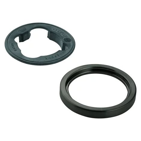 GROHE Florón 48603, redondo, para grifos de lavabo sin varilla de vaciador, hard graphite cepillado, 48603AL0
