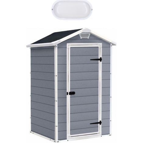 Keter Manor 4x3 abri de jardin + plafonnier LED inclus (230446-WO744)