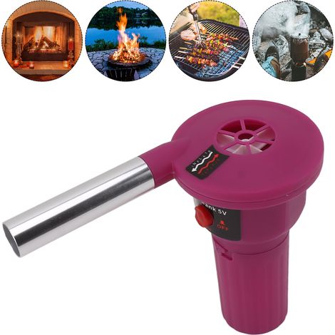 Tragbarer 5V-Elektro-Grillventilator mit USB-Anschluss zum Kochen, Grillen und Campen – aus ABS und Aluminiumlegierung, kompakte Größe (7,5 cm) für Picknicks und Reisen (1/5)