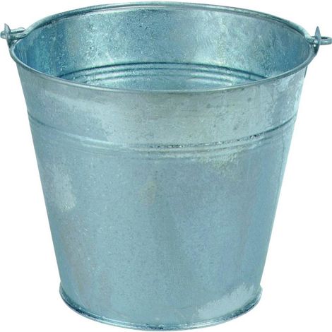 FP – Seau galva 12 L – Acier galvanisé – Résistance -40 °C à +100 °C – Fond renforcé pour chantiers extérieurs