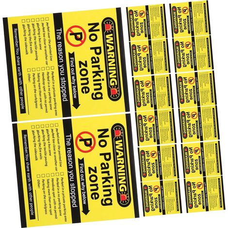100 Pièces Cartes Stationnement Amusantes Avec Texte Vous a Garé Avertissements De Stationnement Plaques Temporaires Lot (1/5)