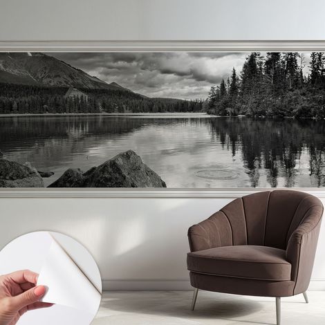 Tapete Selbstklebend - abwaschbar - Tapete mit Motiv - trendige Wanddeko - elegant Fototapete Bergpanorama 250x104 cm (1/5)