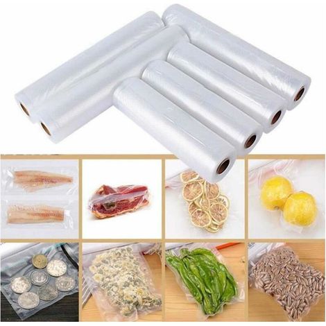 Lot de 6 Rouleaux 20x500cm + 28x500cm Sac Sous Vide Gaufré Alimentaire Appareil (1/4)
