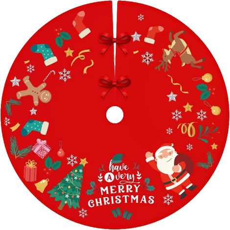 Jupe de sapin de Noël de 90 cm de diamètre, tapis de sapin fait main, tablier de base pour sapin, décoration de sapin, décoration intérieure (1/5)