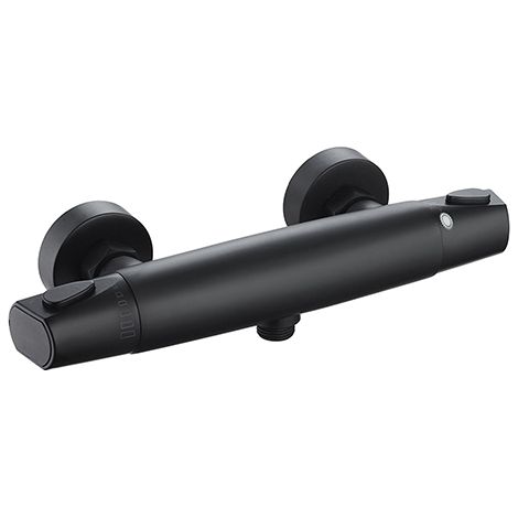 Edouard Rousseau – Mitigeur Thermostatique Douche NANKA Noir – Cartouche Thermostatique – Bouton Éco-Stop – Corps Froid – Entraxe 150 mm (1/2)