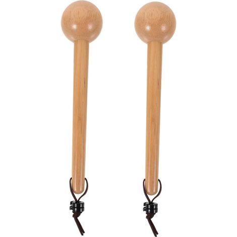 Maillet Portatif en Bois pour Moufles de Baseball, Lot de 2, Beige Embout Arrondi, Prise en Main Facile, Adapté aux Moufles de Softball, Format Compact (1/5)