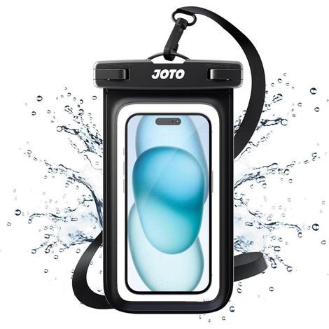 Wasserdichte Handyhülle bis 7 Zoll, IPX8 zertifiziert, Schwarz (1/5)