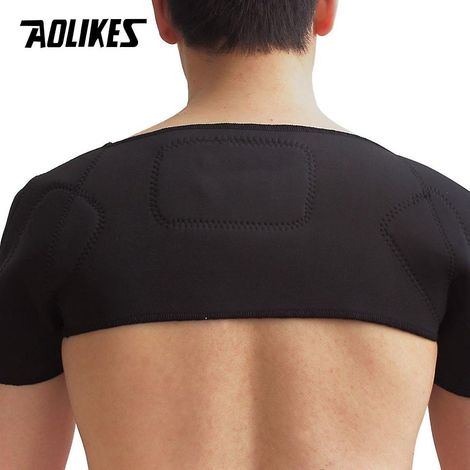 ceinture de soutien magnétique auto-chauffante en tourmaline pour l'épaule - noire (1/4)
