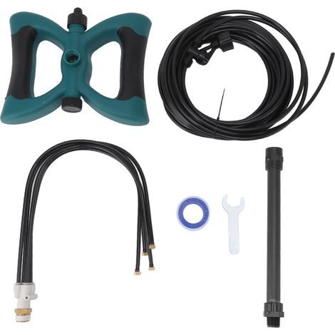 Système de brumisation sur pied, brumisateurs portables pour terrasse, jardin, piscine, porche, patio. Tube d'extension de 10 m, tige d'extension de 25 cm, filetage US. (1/5)