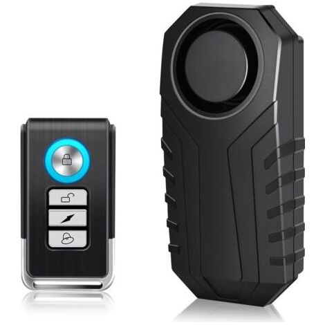 Alarme de vélo Moto avec Telecommande,Alarme Velo sans Fil Avec113 DB Super Bruyant,Sécurité Antivol Scooter Alarme Trotinette Electrique et étanche IP65 pour Capteur Vibrations Bagage Porte (1/4)