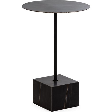 Mesa Auxiliar 41X40X61 Metal Negro/Dorado (1/3)
