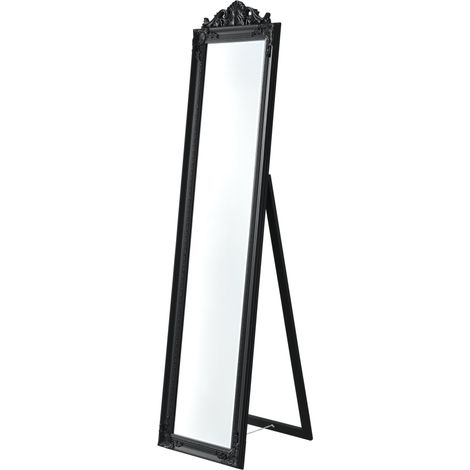 Specchio da terra inclinabile 160 x 40 cm nero opaco 030007964