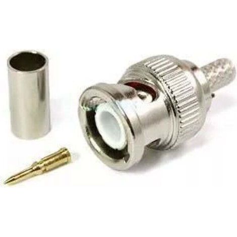 30pcs Bnc Male Crimp Connector For Cctv System Female Coupler Connector Bnc Rg59 (1/4)