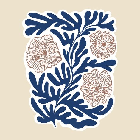 Tableau sur verre synthétique branches coralliennes abstraites 90x90 cm - Impression sur Verre synthétique - Image HD imprimée sur Verre synthétique - Tableau mural décoratif - Fabriqué en France (1/5)