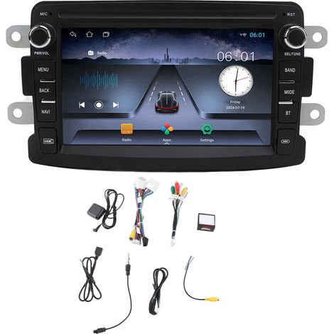 Autoradio avec écran tactile 7 pouces pour CarPlay, navigation GPS sans fil, Bluetooth, Wi-Fi, image de recul, Duster, Logan, Sandero (1/5)