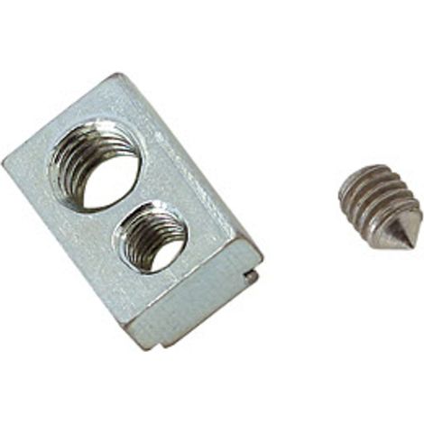 Riegler Gewindeplatte für die T-Nut, für Kompakt-/Normzylinder, M3/M4 (1/2)