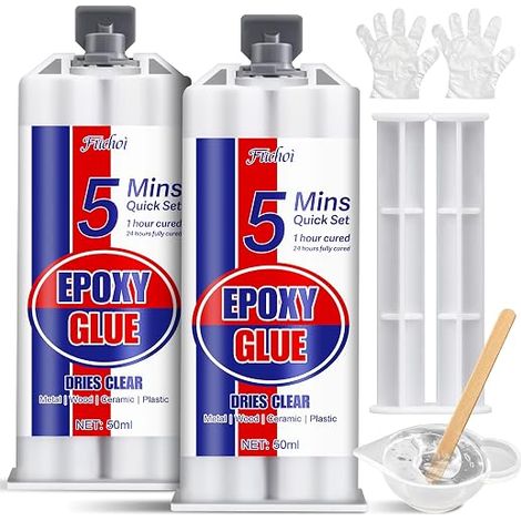 Bi-component epoxy glue 100 ml transparent resin glue 5 minutes (1/5)