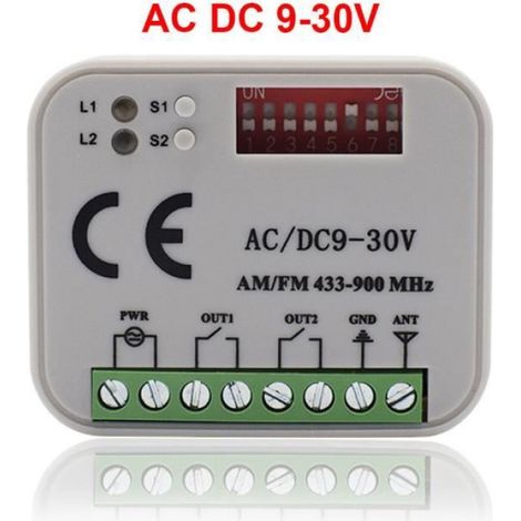 Récepteur universel de porte de garage de FAAC 433MHz 868MHz 2CH RX Zagreb TI AC-DC9-30V 300-868MHz multi-récepteur - AC DC