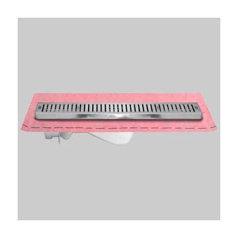 CANALETTA PER DOCCIA CON GRIGLIA E GUAINA  Kit cm 45  guaina 1 m  ²     STAMPLAST