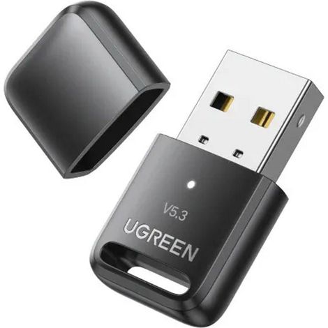 Adattatore/ricevitore Bluetooth 5.3 USB Ugreen CM591, con LED, portata 20 m (nero)