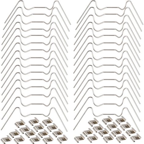 30 ou 120 clips de fixation pour vitres de serre en acier inoxydable, type W, clou de jardin en acier inoxydable 304, type Z (1/5)